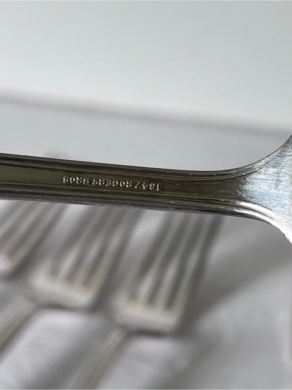 VTG 1847 Rogers Bros Silverware Not Mono Anniversary Pattern 6 Dinner Forks